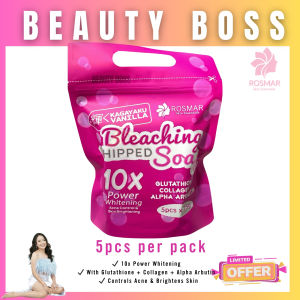 Rosmar Kagayaku Bleaching Whipped Soap VANILLA | 5pcs / 3pcs / 1pc Variant | 10x Whitening with Glutathione Collagen & Alpha Arbutin | Brightening Bar Soap for Acne Dark Spots & Sensitive Skin | Rosmar Beauty Boss