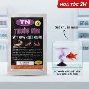 Thuốc Tím (50g): Sát khuẩn nước diệt nấm làm sạch hồ cá cảnh.