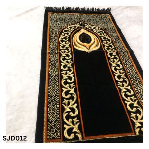 Sajadah Turkey Hitam Khohinor Bludru Halus UK 102x52cm Motif Hajar Aswad