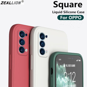 Zeallion Điện Thoại Trường Hợp Dành Cho OPPO Reno 3 4 SE 5 Pro Camera Ống Kính Bảo Vệ Toàn Bộ Silicon Lỏng Hình Vuông Bìa Mềm