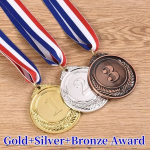 3pcs/set Gold Silver Bronze Award Medals/Competition Medals/Childrens Sports Medals/Competition Souvenir Award/Winner Medals For Prizes Competitions Party.