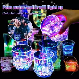 【Buy 1 Take 2】Fun Light Up Drinking Tumblers Liquid Activated Multicolor LED Wine Glasses Glowing Party Cups