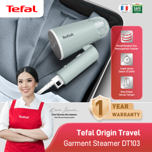 Tefal Setrika Uap Portable Garment Steamer DT103 / Cepat Panas & Ultra Compact - Dapat Pouch