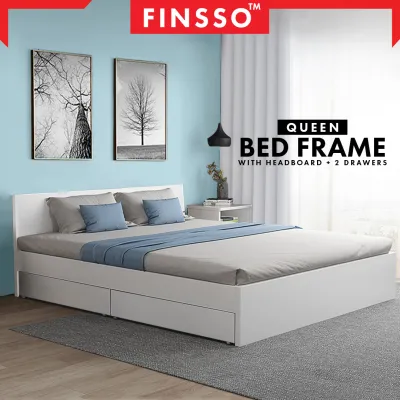 (Free Shipping) FINSSO VERA SERIES QUEEN BED / Queen Bed Frame Japanese Zen Platform Bed Katil /Bedframe