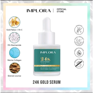 Implora Serum Wajah 20ML | ACNE|  LUMINOUS BRIGHTENING | MIDNIGHT | PEELING | HYDRATING | 24K GOLD |  BAKUCHIOL | 1% LIPORETINOL | BIRDNEST |  SALMON DNA