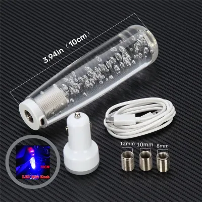 12/24V LED Car Gear Shift Knob Handle Extender Light RGB Manual Shifter Stick Lever With USB Charger