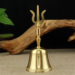 Chuông ĐồngChày Tam Trượng Chày Kim Cang tụng kinhLinh Đồng [cao 19cm]- Mẫu Đẹp