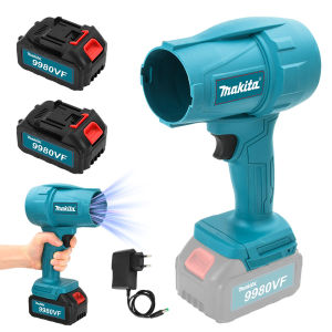 Makita【2500W】Air blower portable Cordless blower 9980VF 200000r/min Blower vacuum 2 in 1 portable 12-Turbofan Blades Stepless speed change Light body Leaf Blower Cordless blower with battery Portable blower cordless