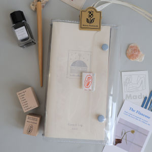 Double Button Tulip Logo High Clear PVC TN Planner Passport Agenda Organizer Diary Loose Journal Tranvel Notebook2026