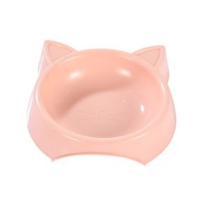 MACRAMEX Cat Shape Cat Bowl Anti-Fall Flip Non-slip Cat Food Bowl Cute Plastic Cat Plates Pet Feeding