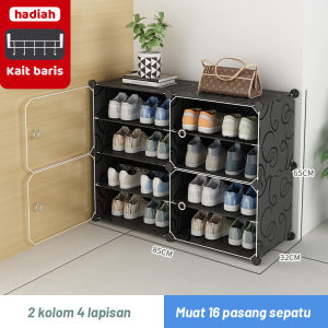 Lejumall Rak Sepatu Anti DebuTebal Shoe Rack Portable Serbaguna Kotak Sepatu Portable Rak Sepatu Tertutup