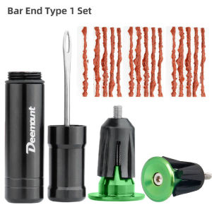 DEEMOUNT Bicycle Tubeless Tyre Repair Tool Set Bar End Hidden Glue Free Bike Tyre Drill Puncture Repair Tool