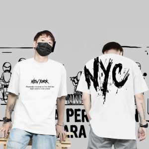 Kaos distro pria nyc(new york city) kaos oversize kaos distro pria keren 2024 Baju kata kata keren Kaos kekinian Kaos murah Kaos cod