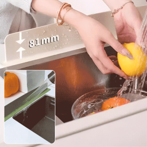 แผ่นยึดอ่างล้างจานแบบดูดในตัว วัสดุซิลิโคนคุณภาพสูง ทนทานต่อสิ่งสกปรก ตัวปิดอ่างล้างจานแบบขยาย