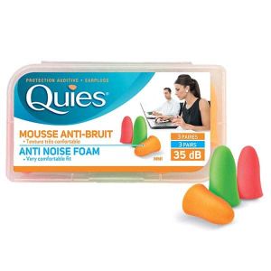 France Quies Soft Foam Earplugs 3 Pair | Ear Plugs For Travel Sleeping Travel Penyumbat Telinga 耳塞防噪音睡眠