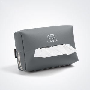 Leather Car Tissue Box Automotive Tissue Holder Organizer for Toyota Corolla Cross/Highlander/Camry/Vios/Prius/Yaris Cross/RAV4/Fortuner/Land Cruiser