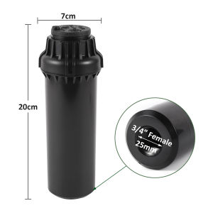 โรเตอร์สปริงเกลอร์สนามหญ้าในสวน3/4นิ้วด้ายป๊อปอัพหัวฉีด40 ° ~ 360 ° ปรับได้ด้วยหัวฉีด12ชิ้น