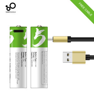 USB Type-C Rechargeable Battery 1.5V Lithium Li-ion AA AAA 9V SMARTOOOLS