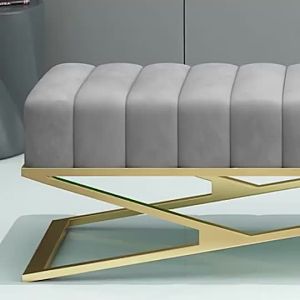 Light luxury shoe changing stool household entrance net red bed tail stool bed front stool modern and simple fitting room cloakroom long bench（supplementary order needed）