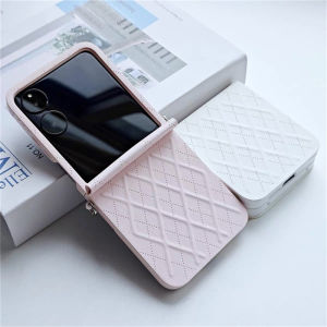 Case For Xiaomi Mix Flip 2 Mi Mix Flip2 5G Case Luxury PU Leather Mid Axis Diamond Grid Pattern Fashionable Protective Cover
