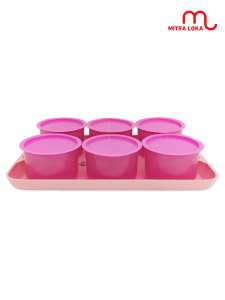 Mitra Loka 7 In 1 Toples Set Nampan Sealware Bulat Odate Baki Segi