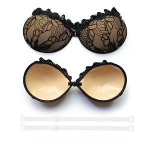 พร้อมส่งจากไทย💥Sanay Bra💥(N718) บราปีกนก กาวเหนียวกันน้ำดีมาก แต่งลายลูกไม้