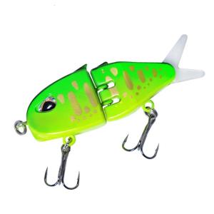 Mồi Câu Cá wobblers muti-phần nối đúc mồi cứng lưỡi câu 3 móc Crankbait chìm giải quyết mồi nhử bơi