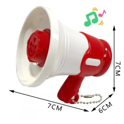 Megaphone Toy Keychain Mini Speaker Mini Loudspeaker with Music Recording for Childrens Activities