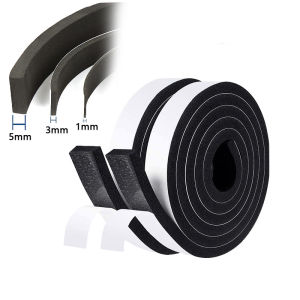 1/3/5mm Thicken Self Adhesive Foam Tape Door Sealing Strip Noise Insulation Anti-Collision Window Super Strong EVA Single Side Tape 5/10M Length