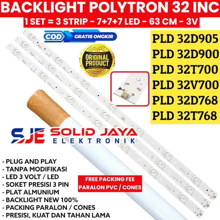 BACKLIGHT TV LED POLYTRON 32 INC PLD 32D905 32D900 32T700 32T768 LAMPU BL 7K 3V 7 KANCING 7LED 7K PLD32D905 PLD32D900 PLD32T700 PLD32D768 POLYTRON PLD-32D905 PLD-32D900 PLD-32T700 PLD-32D768 32INCH 32IN 32INC LAMPU BL 7 LAMPU LED INCH IN