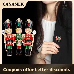 【 CANAMEK 】 Enamel Men Guard Brooches Puppet Soldiers Wear High Hat Jewelry Pins Cute Metal Badge Gift Suit Corsage Accessories