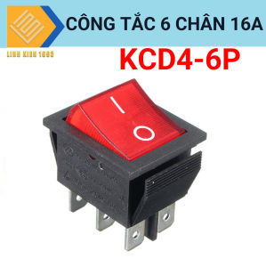 ( 3 Con ) Công tắc KCD4-6P ON-OFF có 6 chân 16A màu đỏ
