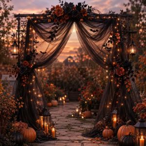 OOG Event Backdrop Tulle Curtains Transparent Festival Party Halloween Decor Modern Style Tablecloth Sheer Mesh Curtains Home