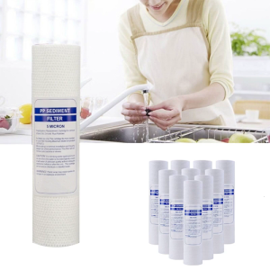 10 Pieces Sediment Water Purifier Front Cartridge Replacement Polypropylene Sediment Filters PP Cotton Filters