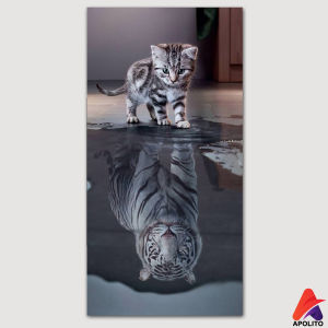HIASAN DINDING KUCING (15x30 cm ) WALL DECOR PAJANGAN POSTER KAYU GAMBAR KUCING MURAH