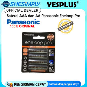Panasonic Battery Original Eneloop Pro AA Battery 2550 mAh/AAA 900mAh Hitam Original Pengisi daya 8 slot