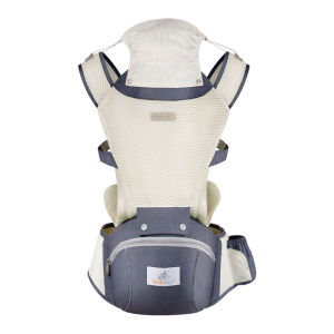 HamshMoc 3 In 1 Multifunctional Baby Waist Stool Breathable Detachable Baby Carrier with Hip Seat Storage Bag Infant Carrier Newborn Basket Ergonomic for Baby Travel