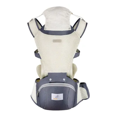 HamshMoc 3 In 1 Multifunctional Baby Waist Stool Breathable Detachable Baby Carrier with Hip Seat Storage Bag Infant Carrier Newborn Basket Ergonomic for Baby Travel