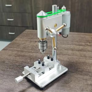 btnx Micro Electric Bench Drill for DIY & Precision Work - Compact Desktop Drilling Machine with Vise 9T1N6
