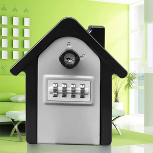 for Key Lock Box Wall Mounted Portable Lock Box for House for Key Weatherproof Resettable Code for Outside Realtors Gara