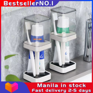 Bestseller Bathroom Dustproof Toothbrush Holder with Cover Box Toothpaste Bracket Portable Toothbrush Holder Bathroom Accessories