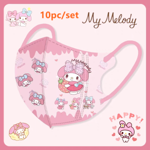 【Ready Stock】10pc/set kid masks 3D Kid/Child Sealed Packaging High Beauty Cartoon Melody Jade Guigou ChildrenS Home Improvement student baby masks&filter