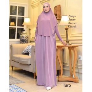 TERLARIS Dress simple elegan gamis Set Jersey Umroh best seller COD