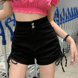 LHFriday มาแรงมาก🚨 กางเกงแฟชั่น กางเกงยีนส์ขาสั้นผู้หญิง แต่งเชือกรูดสองข้างสวยน่ารัก สไตล์เกาหลี แมทช์ได้กับทุกการแต่งตัว น่ารักแบบสุดๆ สาวๆไม่ควรพลาด🛎️