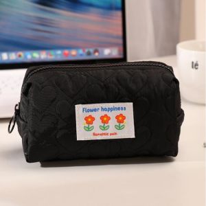 SZXBOGS Multi-Function Large Capacity Makeup Square Floral Flower Cosmetic Storage Pen Bag Stationery Pencil Case Transparent Grid