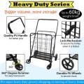 【Local Seller】 Push Cart Grocery Trolley  ★ Shopping Cart Trolley ★ 4 Option ★ Heavy Duty Black Shopping Trolley & Foldable Aluminium Trolley 【SMALL & BIG】. 