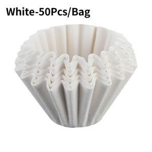 50pcs Disposable Wave Paper Coffee Maker Filters Replacement Filters Paper Coffee Maker Accessories