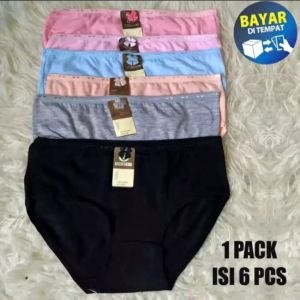 6 PCS CELANA DALAM WANITA / CELANA DALAM WANITA DEWASA / SEMPAK WANITA / DALEMAN WANITA / DALEMAN PEREMPUAN IMPORT MURAH