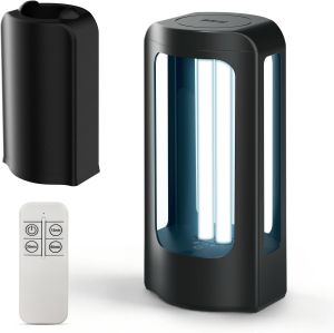 SANSI 27W UV Light Sanitizer with Remote Control Timer 99.9% UVC Lamp 254nm Wavelength Ultraviolet Light Portable for Bedroom Hotel Kitchen Bathroom Cleaning- Ozone Free