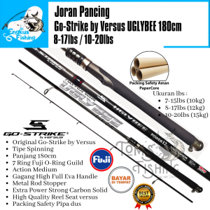 Joran Pancing Go-Strike by Versus UGLYBEE 180cm Pro Series Fuji (10kg - 15kg) Carbon Solid - Engkus Fishing